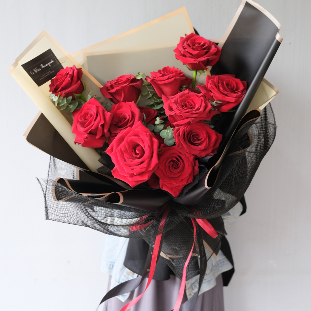 red explorer rose bouquet by le bliss bouquet jakarta indonesia delivery
