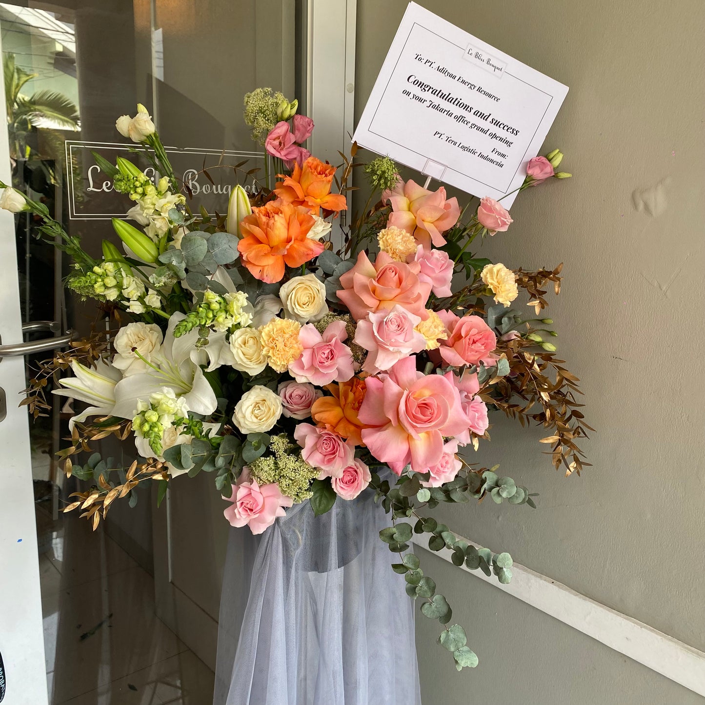standing flower jakarta by le bliss bouquet florist jakarta